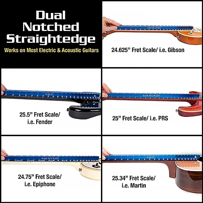 Music Nomad Tri-Beam 3 'n 1 Dual Notched & Precision Straight Edge