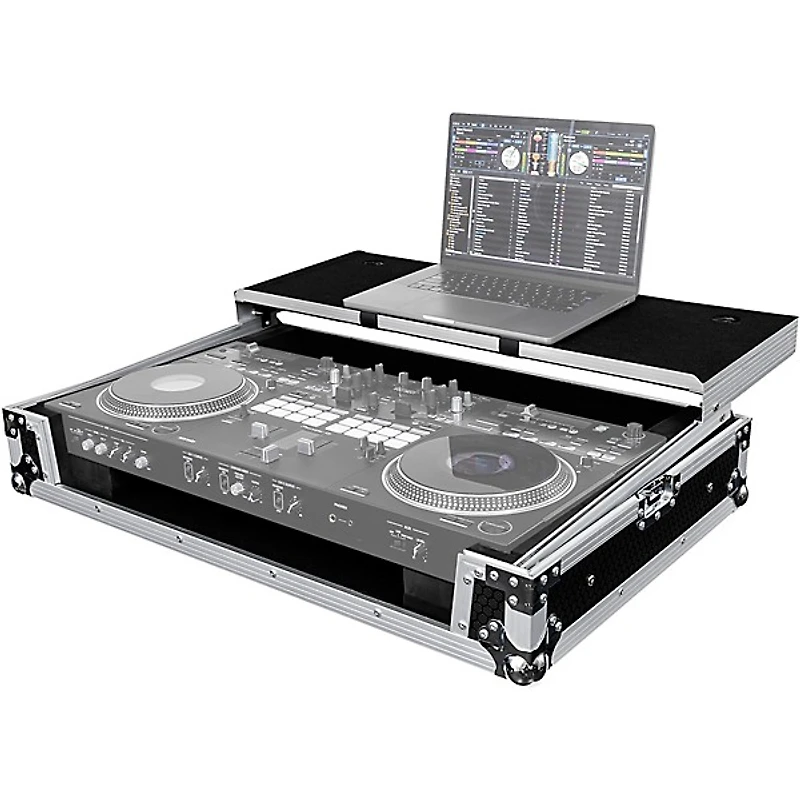 Headliner Flight Case for Pioneer DJ DDJ-FLX10, DDJ-REV7, DDJ-1000SRT, AlphaTheta DDJ-GRV6 and RANE ONE MKII With Laptop Platform