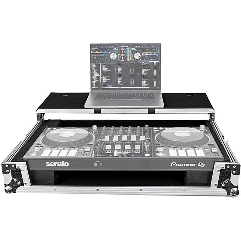 Headliner Flight Case for Pioneer DJ DDJ-FLX10, DDJ-REV7, DDJ-1000SRT, AlphaTheta DDJ-GRV6 and RANE ONE MKII With Laptop Platform