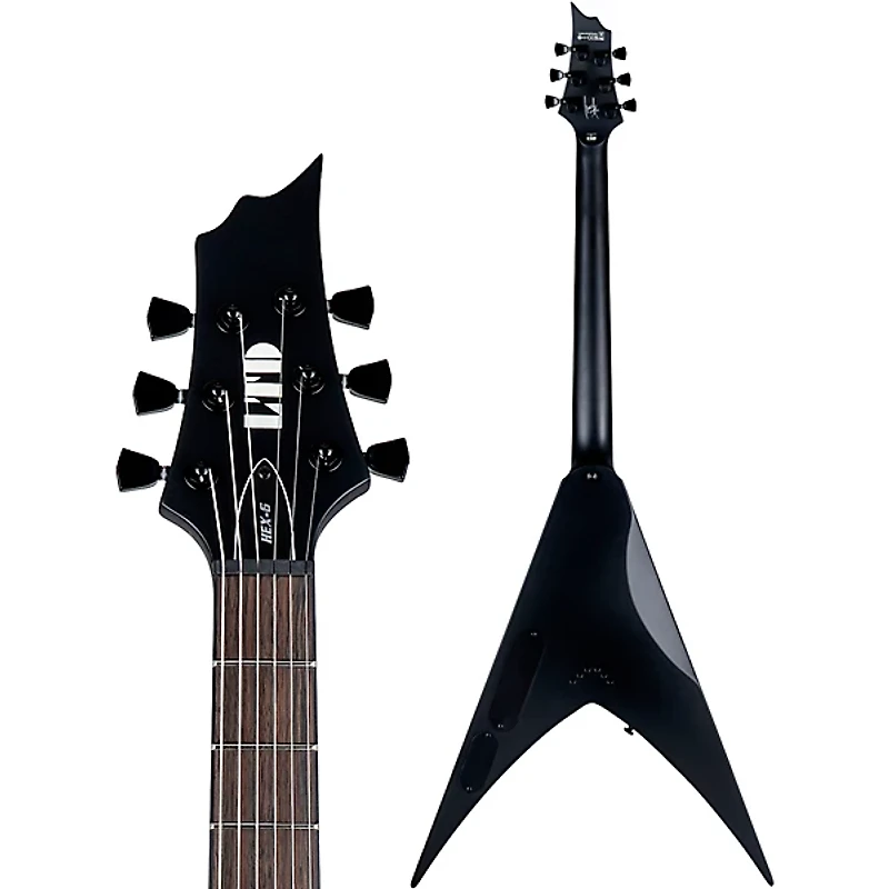 ESP HEX-6 Electric Guitar Black Satin