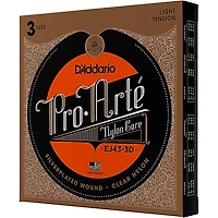 D'Addario EJ43 Pro-Arte Nylon Classical Guitar Strings - Light Tension 3 Sets
