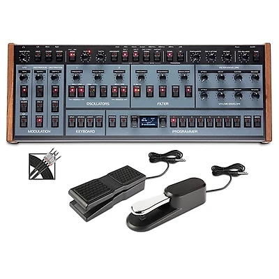 Oberheim OB-X8 Desktop Module With Sustain & Expression Pedals, Audio Cables