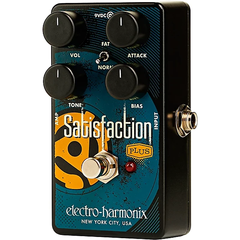 Electro-Harmonix Satisfaction Plus Fuzz Effects Pedal Black and Blue
