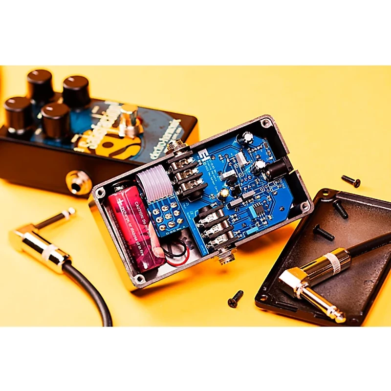 Electro-Harmonix Satisfaction Plus Fuzz Effects Pedal Black and Blue