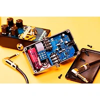 Electro-Harmonix Satisfaction Plus Fuzz Effects Pedal Black and Blue