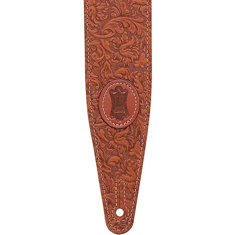 Levy's Florentine Deluxe M317FCL Leather 2.5" Guitar Strap -
