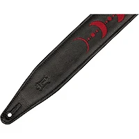 Levy's 2.5" Black Garment Leather Guitar Strap