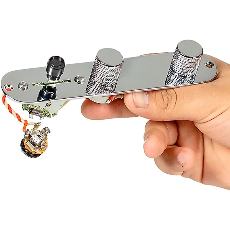 920D Custom Tele Chrome 7-Way Control Plate Upgrade