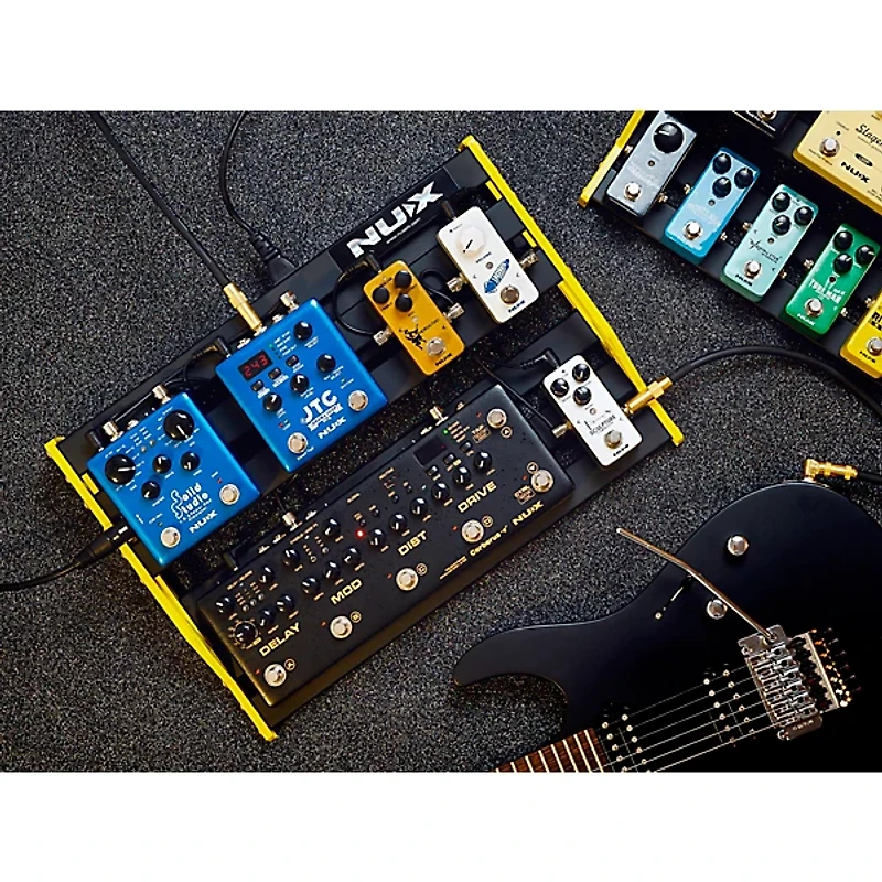 NUX Bumblebee Large Pedalboard With Carry Bag Large Black and Yellow