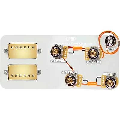 920D Custom Combo Kit for Les Paul With Gold Smoothie Humbuckers and LP-JP Wiring Harness Gold
