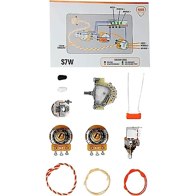 920D Custom Upgraded 7-Way Wiring Harness Mod for Stratocaster-Style Guitars