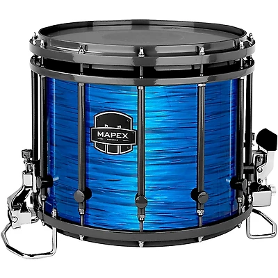 Mapex Quantum Classic Drums on Demand Series 14" Black Marching Snare Drum 14 x 12 in. Blue Ripple