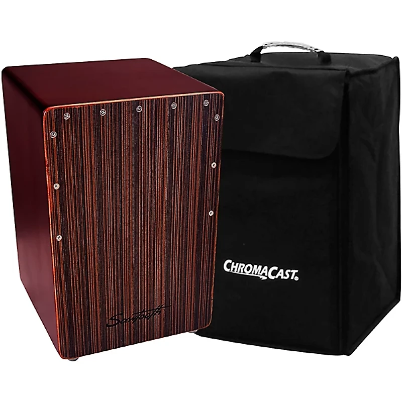 Sawtooth Ebony Cajon, Compact Size With Cajon Carry Bag