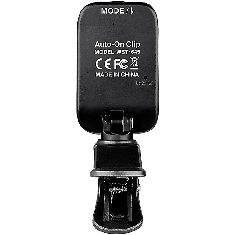Cherub WST-645 Auto-On Rechargeable Clip Tuner Black