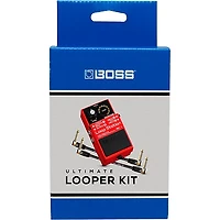 BOSS RC-1 Ultimate Looper Kit With Effects Pedal and Two 6" Patch Cables Red