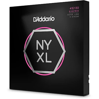 D'Addario Nickel Wound Light 5-String Bass Strings - Super Long Scale .045 - .130