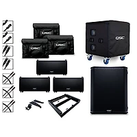 QSC (3) LA108 Ground Stack Active Line Array Speaker Package With KS118 Subwoofer