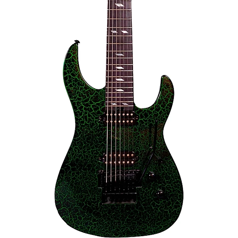 Legator Ninja 7-String Floyd Rose Pro Series Electric Guitar Green Crackle