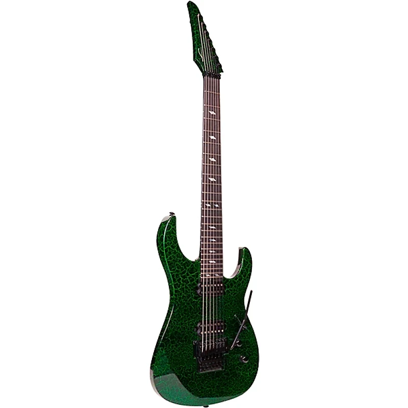 Legator Ninja 7-String Floyd Rose Pro Series Electric Guitar Green Crackle