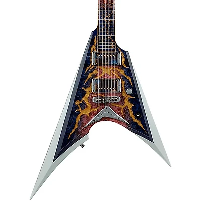 ESP EX23-10 Exhibition Custom Arrow CTM Electric Guitar Blue Purple Gradation/Pearl White