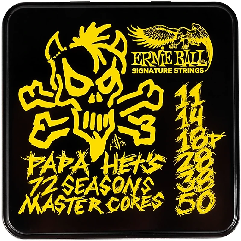 Ernie Ball Papa Het's 72 Seasons Hardwired Master Core Signature Strings 3-Pack Tin 11 - 50