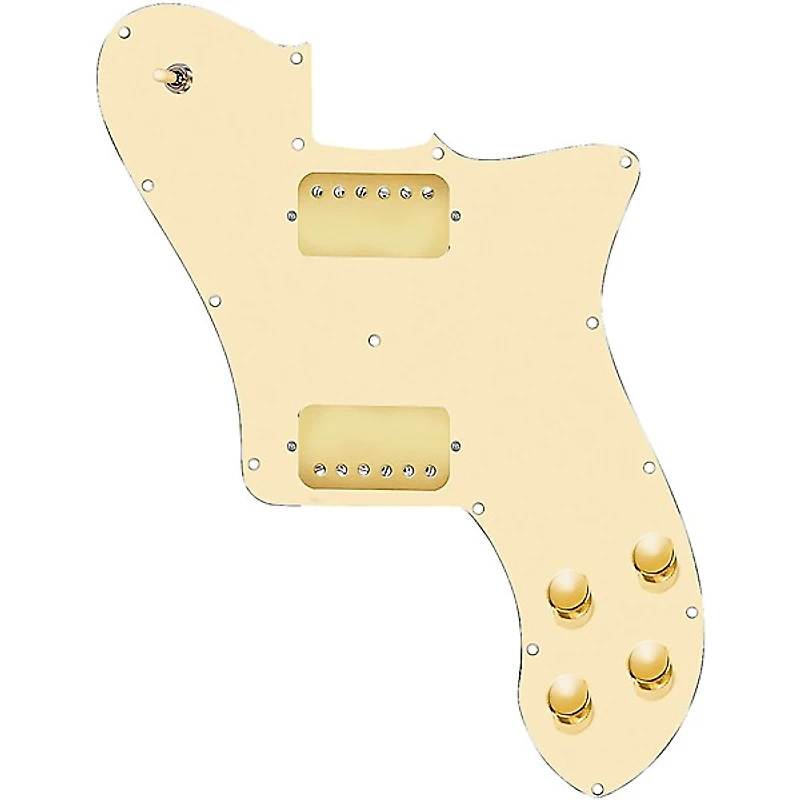 920D Custom Loaded Pickguard for '72 Deluxe Telecaster with Gold Smoothies Humbuckers
