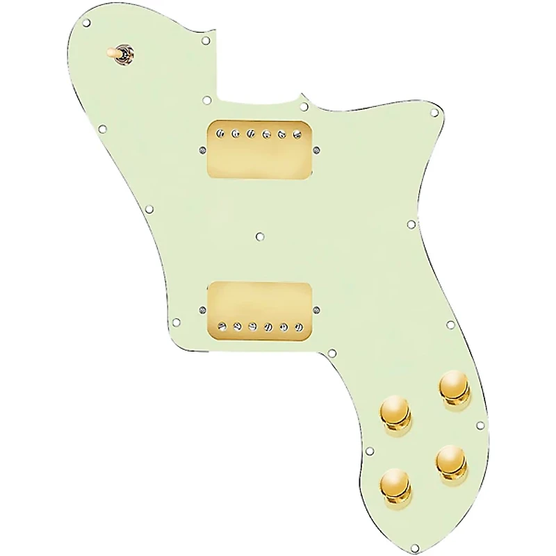 920D Custom Loaded Pickguard for '72 Deluxe Telecaster with Gold Smoothies Humbuckers