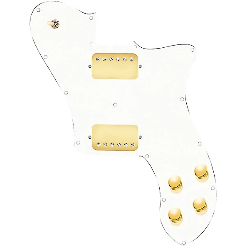 920D Custom Loaded Pickguard for '72 Deluxe Telecaster with Gold Roughnecks Humbuckers