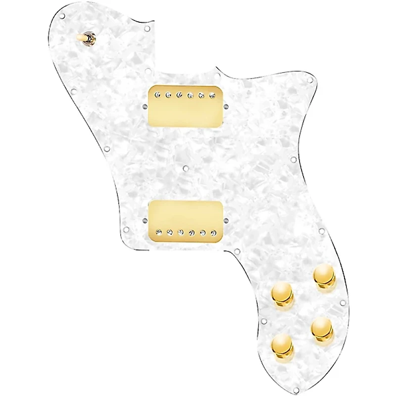 920D Custom Loaded Pickguard for '72 Deluxe Telecaster with Gold Roughnecks Humbuckers