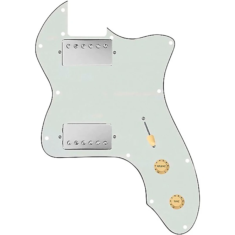 920D Custom 72 Thinline Tele Loaded Pickguard With Nickel Roughneck Humbuckers and Aged White Knobs