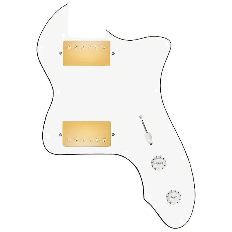 920D Custom 72 Thinline Tele Loaded Pickguard With Gold Roughneck Humbuckers and Knobs