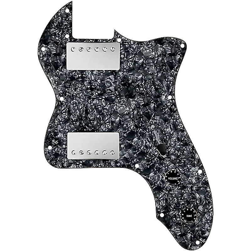 920D Custom 72 Thinline Tele Loaded Pickguard With Nickel Roughneck Humbuckers & Black Knobs