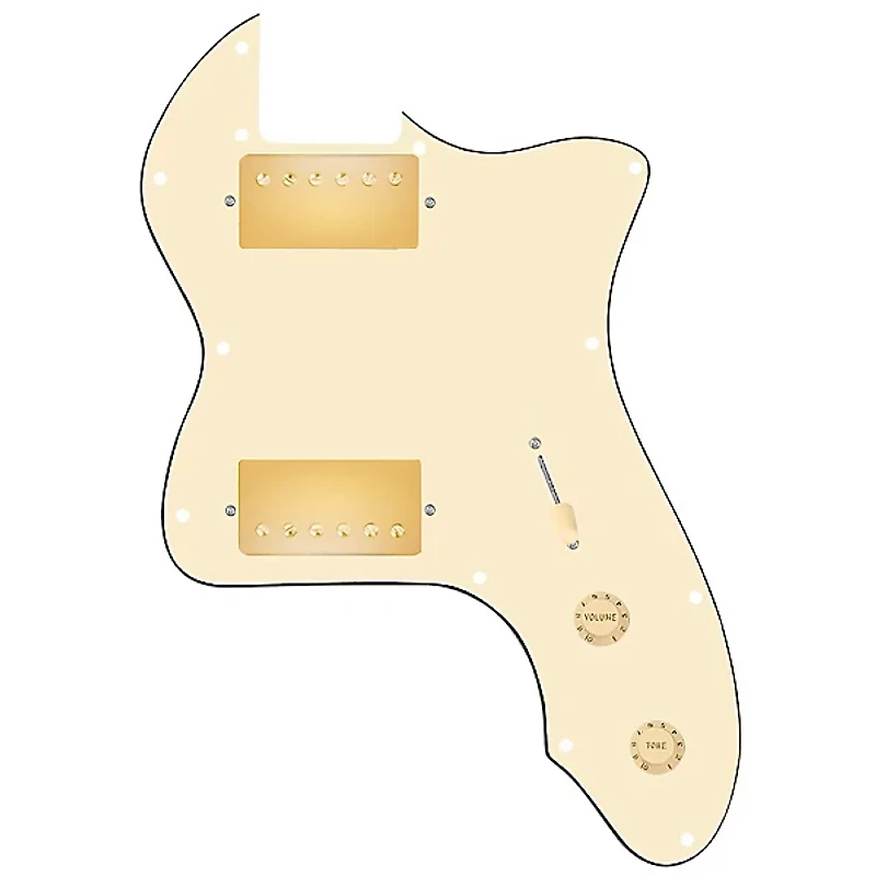 920D Custom 72 Thinline Tele Loaded Pickguard With Gold Cool Kids Humbuckers & Aged White Knobs