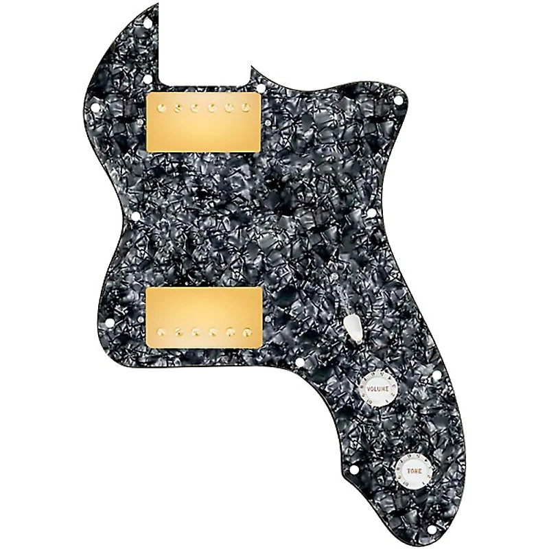 920D Custom 72 Thinline Tele Loaded Pickguard With Gold Cool Kids Humbuckers & White Knobs