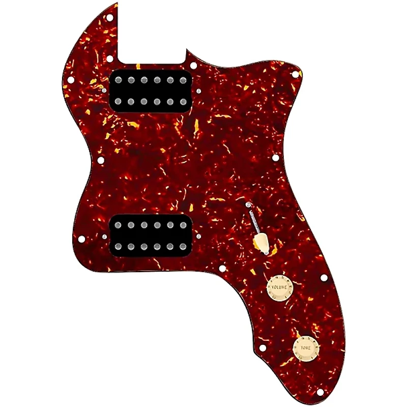 920D Custom 72 Thinline Tele Loaded Pickguard With Uncovered Cool Kids Humbuckers & Aged White Knobs