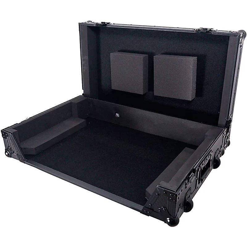 ProX ATA Flight Style Wheel Road Case For RANE Four DJ Controller with 1U Rack Space - All Black Black