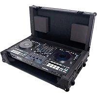 ProX ATA Flight Style Wheel Road Case For RANE Four DJ Controller with 1U Rack Space - All Black Black