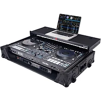 ProX ATA Flight Style Wheel Road Case For RANE Four DJ Controller with 1U Rack Space Black