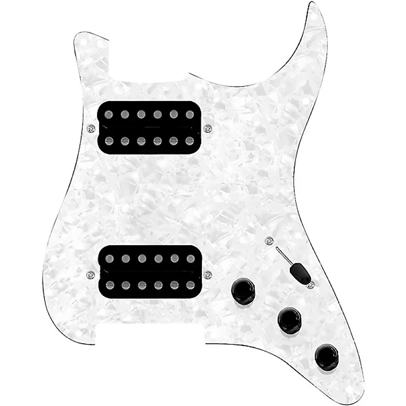 920D Custom HH Loaded Pickguard for Strat With Uncovered Smoothie Humbuckers and S5W-HH Wiring Harness