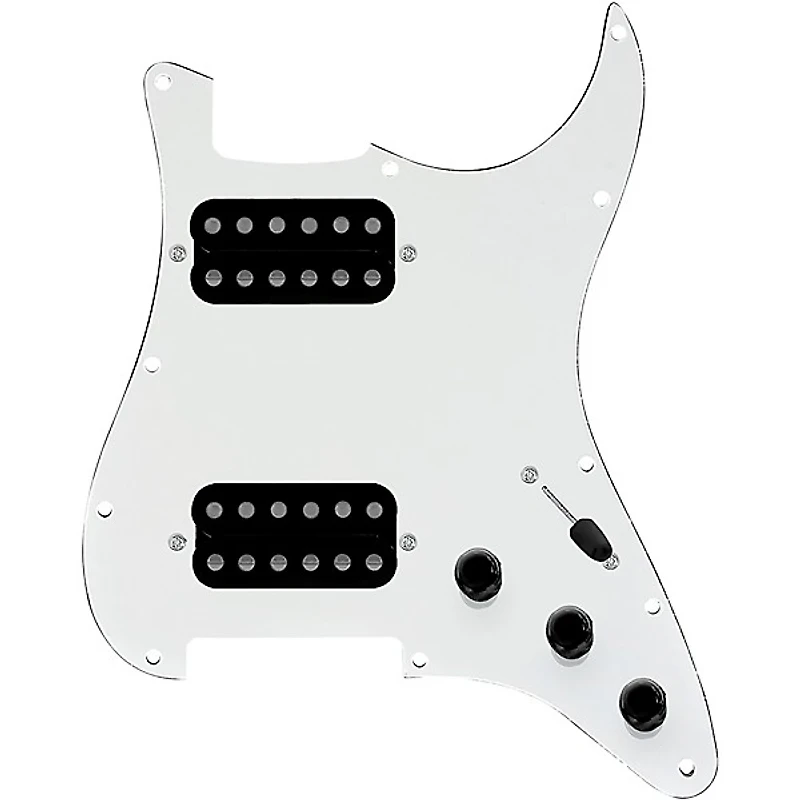 920D Custom HH Loaded Pickguard for Strat With Uncovered Smoothie Humbuckers and S5W-HH Wiring Harness