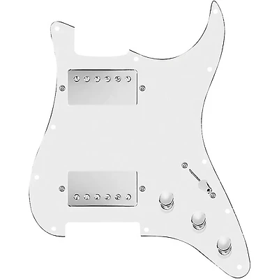 920D Custom Hushed and Humble HH Loaded Pickguard for Strat With Nickel Smoothie Humbuckers and S3W-HH Wiring Harness