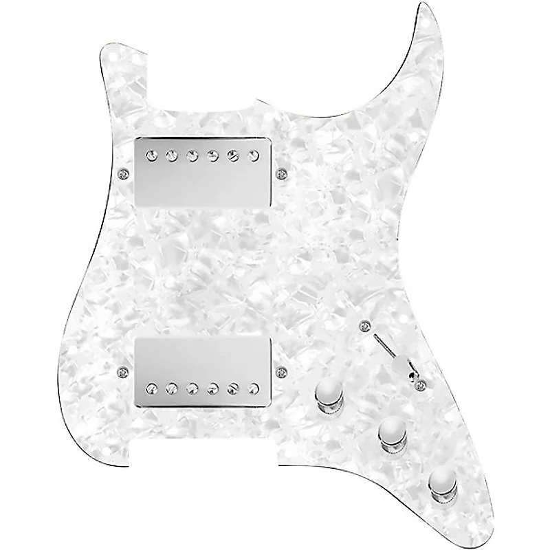 920D Custom Hushed and Humble HH Loaded Pickguard for Strat With Nickel Smoothie Humbuckers and S3W-HH Wiring Harness
