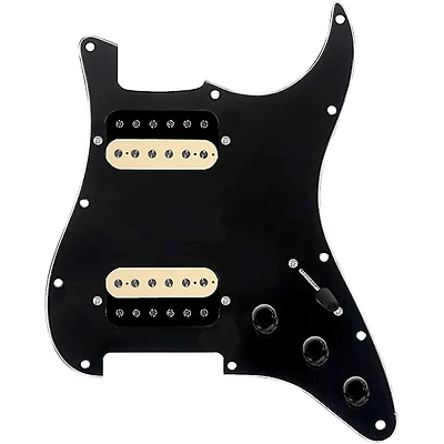 920D Custom HH Loaded Pickguard for Strat With Uncovered Roughneck Humbuckers and S5W-HH Wiring Harness