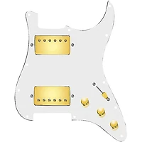 920D Custom Hushed And Humble HH Loaded Pickguard for Strat With Gold Smoothie Humbuckers and S3W-HH Wiring Harness
