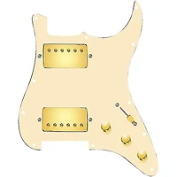 920D Custom Hushed And Humble HH Loaded Pickguard for Strat With Gold Smoothie Humbuckers and S3W-HH Wiring Harness