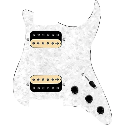 920D Custom HH Loaded Pickguard for Strat With Uncovered Roughneck Humbuckers and S3W-HH Wiring Harness