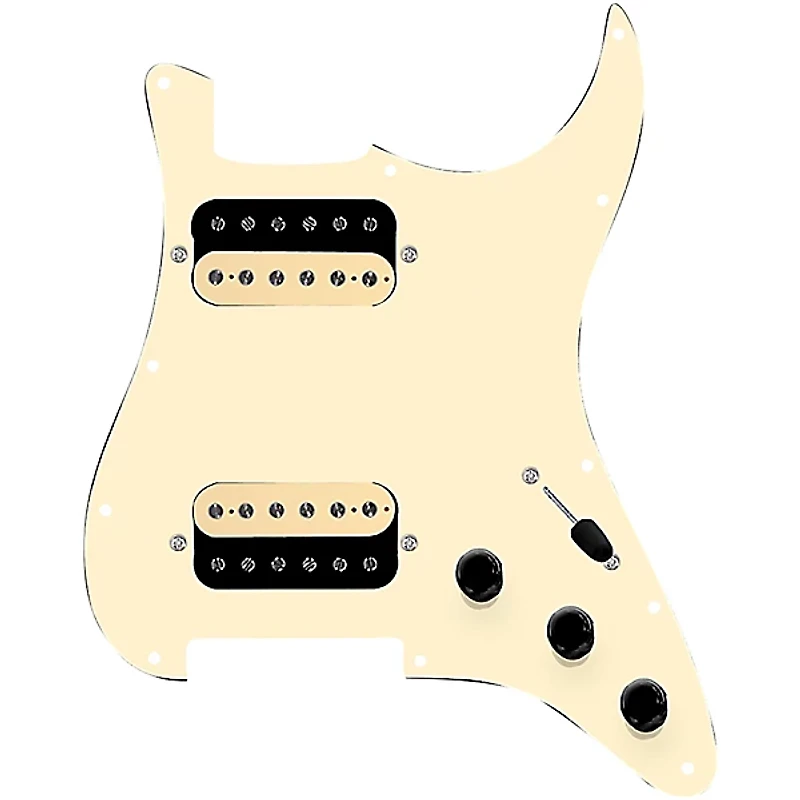 920D Custom HH Loaded Pickguard for Strat With Uncovered Roughneck Humbuckers and S3W-HH Wiring Harness