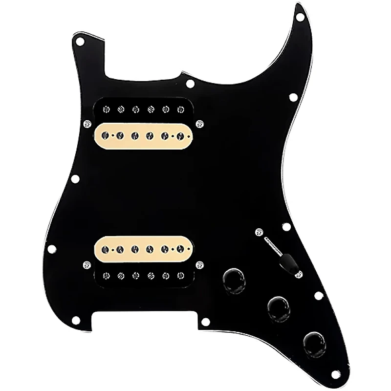 920D Custom HH Loaded Pickguard for Strat With Uncovered Roughneck Humbuckers and S3W-HH Wiring Harness