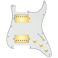 920D Custom HH Loaded Pickguard for Strat With Gold Cool Kids Humbuckers and S5W-HH Wiring Harness