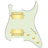 920D Custom HH Loaded Pickguard for Strat With Gold Cool Kids Humbuckers and S5W-HH Wiring Harness